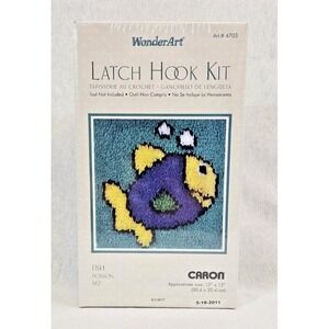 Caron International WonderArt Latch Hook Kit 4703 Fish Art Vintage Craft